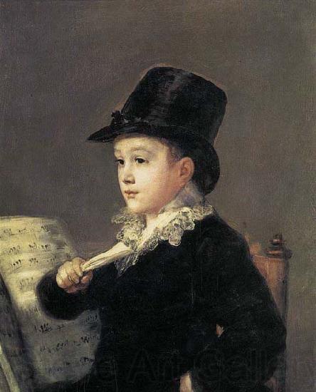 Francisco Jose de Goya Portrait of Mariano Goya, the Artist's Grandson